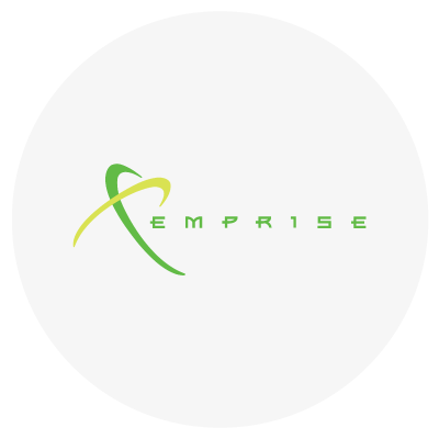 Logo consisting of the word "EMPRISE"