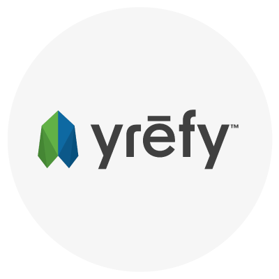 Yrefy logo.