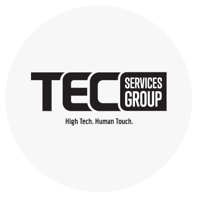 TEC Services Group logo with the tagline "High Tech. Human Touch."