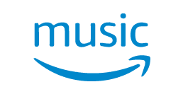 Amazon Music logo in blue.