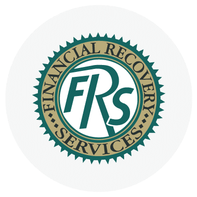 Financial Recovery Services logo with the letters "FRS" in the center and a circular border with the text "Financial Recovery Services."