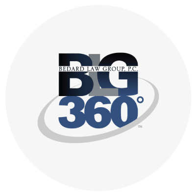 Logo with text "BIG 360°" and "Bedard Law Group, P.C." overlaid.