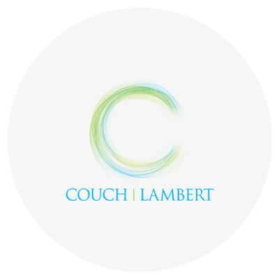 Circular logo with a stylized "C" in green and blue, and text "COUCH | LAMBERT" below.