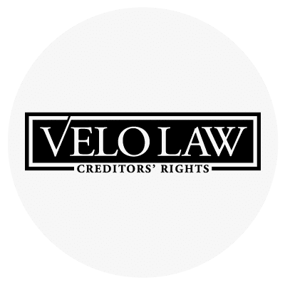 “Velo Law Creditors’ Rights” logo. "Velo Law Creditors' Rights" logo.