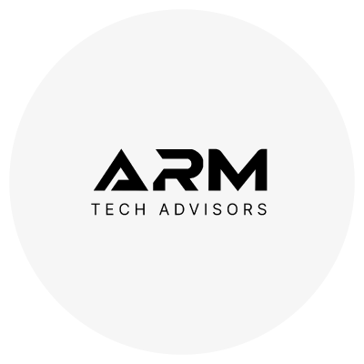 ARM Tech Advisors logo on a white background.