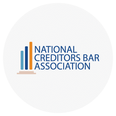 Logo of the National Creditors Bar Association with stylized bar chart and text.