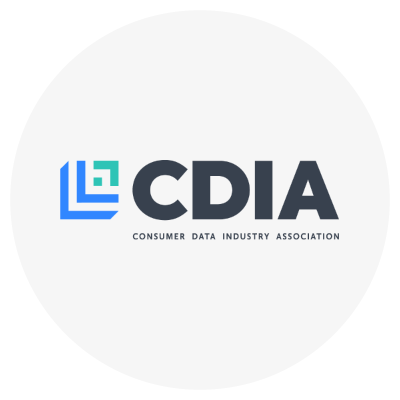 Logo of the Consumer Data Industry Association (CDIA) with stylized initials and text.