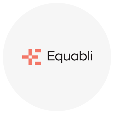 Logo with a red plus sign followed by the text "Equabli" in black.