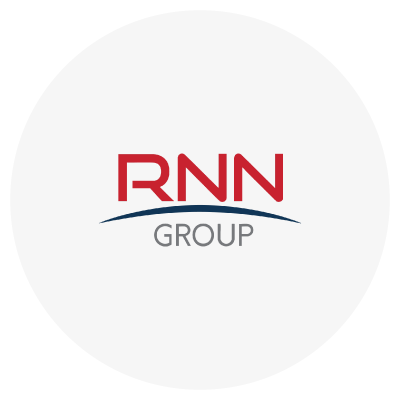 RNN Group logo with red "RNN" above a blue curve and gray "GROUP" text below.
