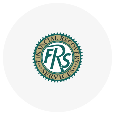 Logo of Financial Recovery Services featuring the initials "FRS" encircled by the company name.